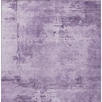 8' X 10' Lavender And Purple Abstract Washable Indoor Outdoor Area Rug