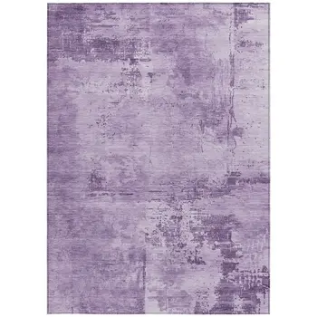10' X 14' Lavender And Purple Abstract Washable Indoor Outdoor Area Rug