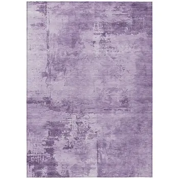 10' X 14' Lavender And Purple Abstract Washable Indoor Outdoor Area Rug