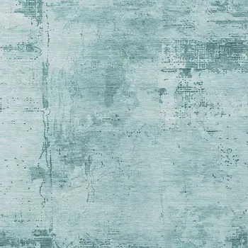3' X 5' Blue And Ivory Abstract Washable Indoor Outdoor Area Rug