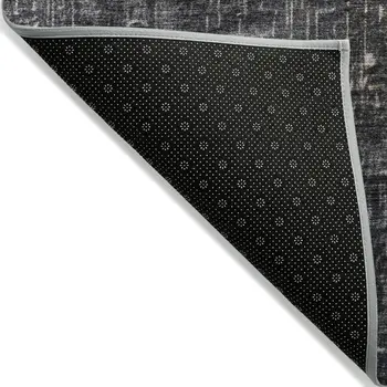 10' X 14' Khaki And Dark Gray Ombre Washable Indoor Outdoor Area Rug