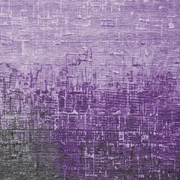 8' X 10' Purple And Dark Gray Ombre Washable Indoor Outdoor Area Rug