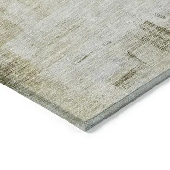 5' X 8' Taupe And Ivory Abstract Washable Indoor Outdoor Area Rug