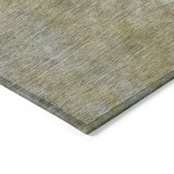 10' X 14' Pewter And Light Yellow Abstract Washable Indoor Outdoor Area Rug