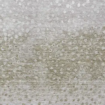 8' X 10' Taupe Green And Ivory Abstract Washable Indoor Outdoor Area Rug