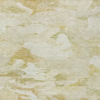 3' X 5' Beige Light Green And Brown Abstract Washable Indoor Outdoor Area Rug