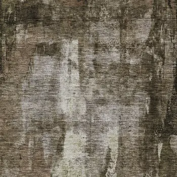 8' X 10' Brown Black And Beige Abstract Washable Indoor Outdoor Area Rug