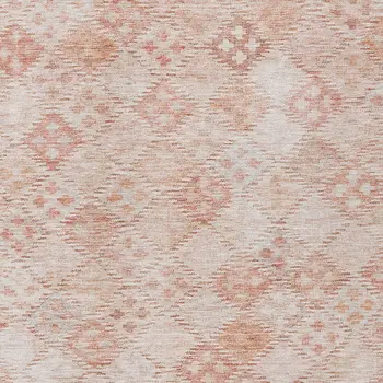 8' X 10' Pink And Blush Geometric Washable Indoor Outdoor Area Rug