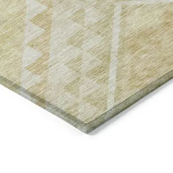 8' X 10' Tan And Light Brown Southwestern Washable Indoor Outdoor Area Rug