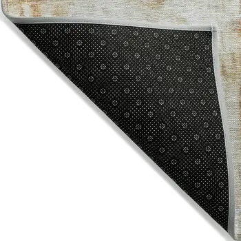 3' X 5' Copper Ivory And Brown Abstract Washable Indoor Outdoor Area Rug