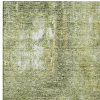 5' X 8' Sage Ivory And Brown Abstract Washable Indoor Outdoor Area Rug