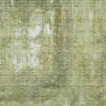 9' X 12' Sage Ivory And Brown Abstract Washable Indoor Outdoor Area Rug