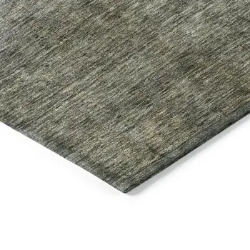 8' Taupe Gray And Black Round Abstract Washable Indoor Outdoor Area Rug