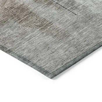 3' X 5' Brown Black And Gray Abstract Washable Indoor Outdoor Area Rug