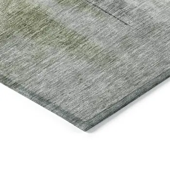 5' X 8' Sage Black And Gray Abstract Washable Indoor Outdoor Area Rug