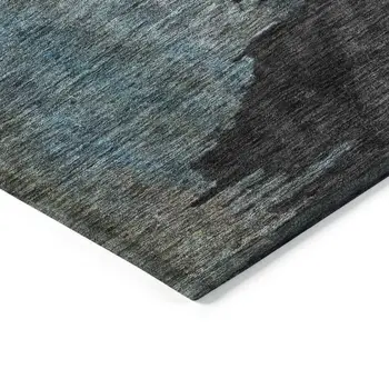 9' X 12' Copper Green And Gray Abstract Washable Indoor Outdoor Area Rug