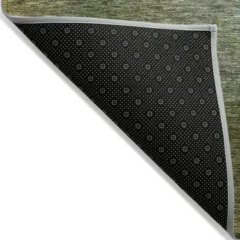 8' X 10' Green Copper And Beige Abstract Washable Indoor Outdoor Area Rug