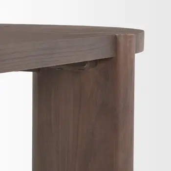 91" Brown Wood Oval Dining Table
