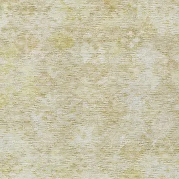 10' X 14' Wheat And Light Yellow Floral Washable Indoor Outdoor Area Rug