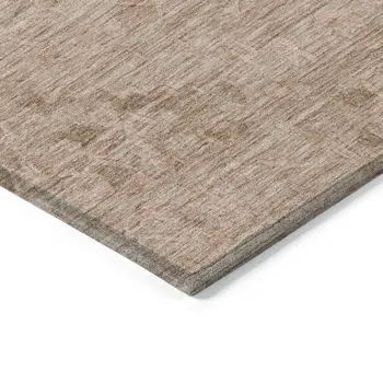 5' X 8' Coral And Tan Floral Washable Indoor Outdoor Area Rug
