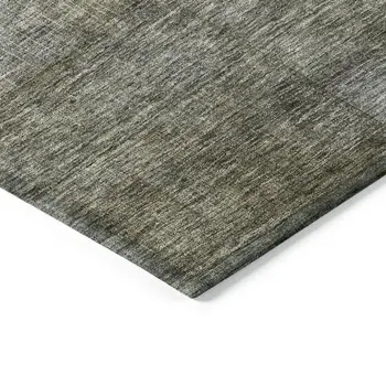 8' Taupe Gray And Green Round Abstract Washable Indoor Outdoor Area Rug