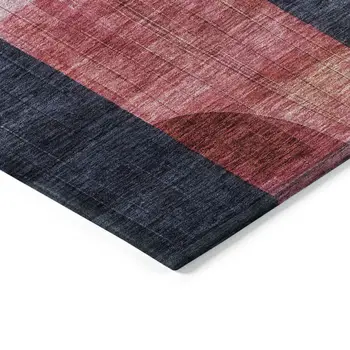 3' X 5' Green Copper And Pink Abstract Washable Indoor Outdoor Area Rug
