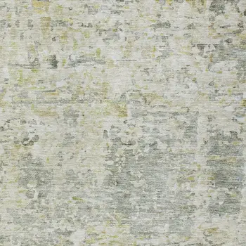 8' X 10' Sage Charcoal And Ivory Abstract Washable Indoor Outdoor Area Rug