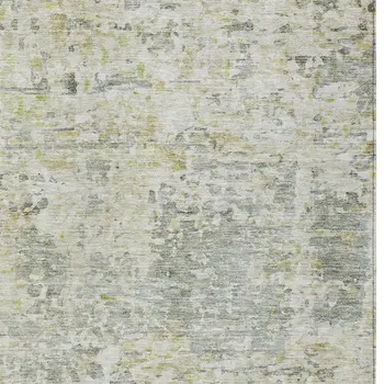 10' X 14' Sage Charcoal And Ivory Abstract Washable Indoor Outdoor Area Rug