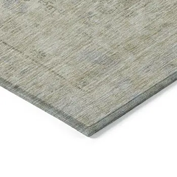 8' X 10' Taupe Light Blue And Gray Oriental Washable Indoor Outdoor Area Rug