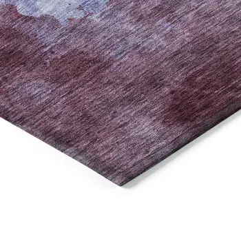 5' X 8' Purple And Lavender Abstract Washable Indoor Outdoor Area Rug
