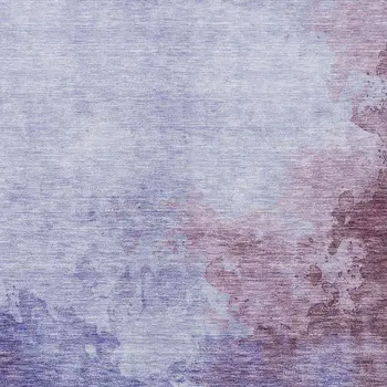 9' X 12' Purple And Lavender Abstract Washable Indoor Outdoor Area Rug