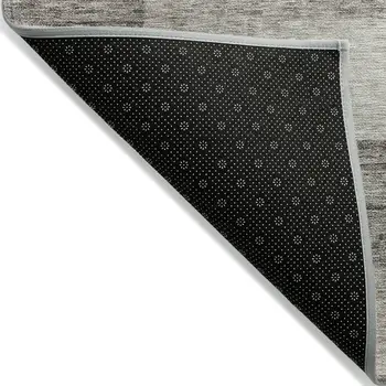 3' X 5' Beige And Gray Geometric Washable Indoor Outdoor Area Rug