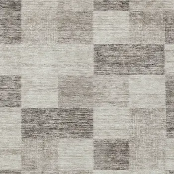 3' X 5' Beige And Gray Geometric Washable Indoor Outdoor Area Rug