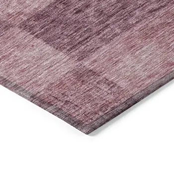 9' X 12' Blush And Pink Geometric Washable Indoor Outdoor Area Rug