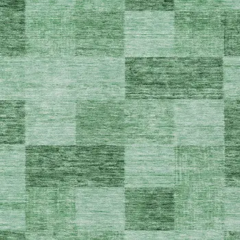 8' X 10' Light Green And Dark Green Geometric Washable Indoor Outdoor Area Rug
