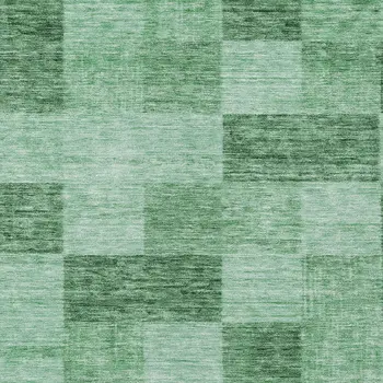 9' X 12' Light Green And Dark Green Geometric Washable Indoor Outdoor Area Rug