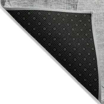 10' X 14' Gray And Charcoal Geometric Washable Indoor Outdoor Area Rug