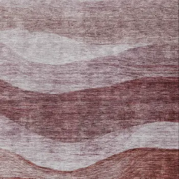 5' X 8' Blush And Brown Abstract Washable Indoor Outdoor Area Rug