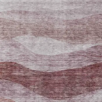 9' X 12' Blush And Brown Abstract Washable Indoor Outdoor Area Rug