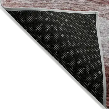 10' X 14' Blush And Brown Abstract Washable Indoor Outdoor Area Rug