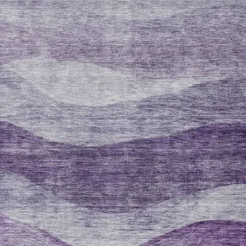 3' X 5' Lavender And Purple Abstract Washable Indoor Outdoor Area Rug