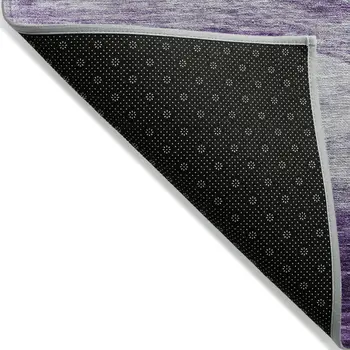 5' X 8' Lavender And Purple Abstract Washable Indoor Outdoor Area Rug