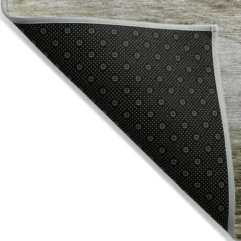 8' X 10' Taupe And Beige Abstract Washable Indoor Outdoor Area Rug