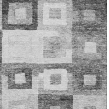 3' X 5' Gray And Charcoal Geometric Washable Indoor Outdoor Area Rug