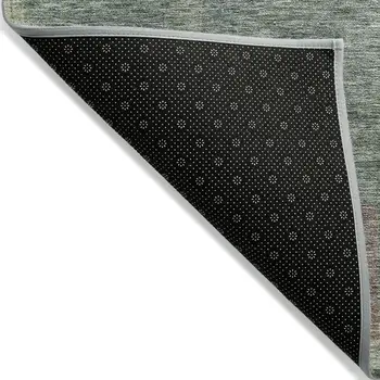 8' X 10' Sage And Gray Geometric Washable Indoor Outdoor Area Rug