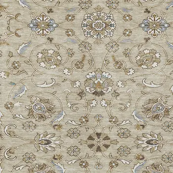 3' X 5' Beige Blue And Brown Moroccan Washable Indoor Outdoor Area Rug