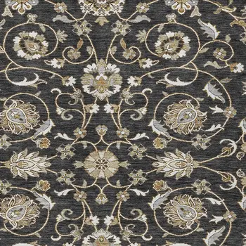 8' X 10' Black Brown And Ivory Moroccan Washable Indoor Outdoor Area Rug