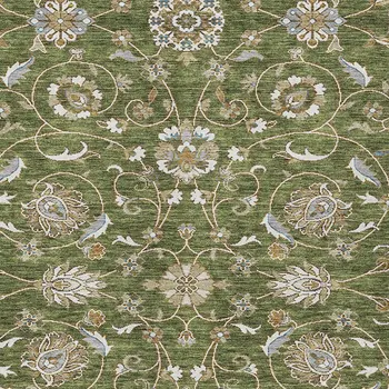 10' X 14' Olive Green Brown And Ivory Moroccan Washable Indoor Outdoor Area Rug