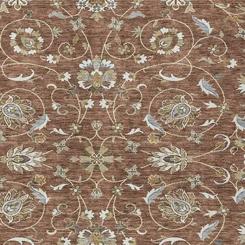 9' X 12' Brown Ivory And Gray Moroccan Washable Indoor Outdoor Area Rug