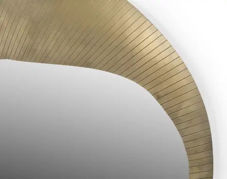 40" Brass Abstract Iron Framed Accent Mirror